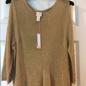 Chico’s new shimmer metallic sweater